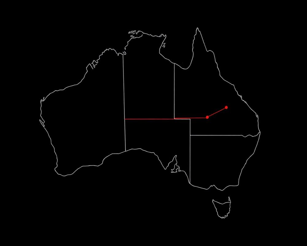 Route map showing direct freight corridor from Brisbane to Perth